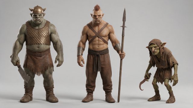 Orc and goblin design sheet — Canyon Stand