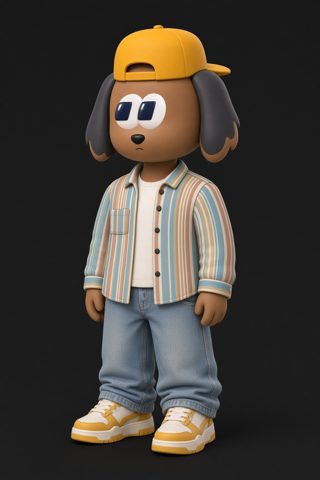 Pup character — Fomofy · Mr. Brightside