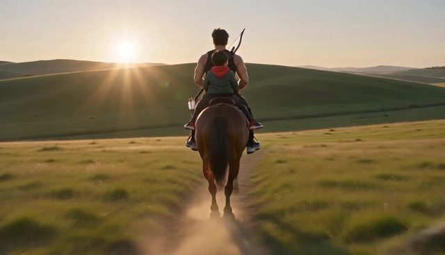Last frame of clip A — Horse Archer · early tests