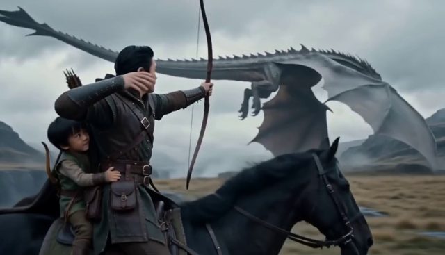 Last frame of clip B — Horse Archer · early tests